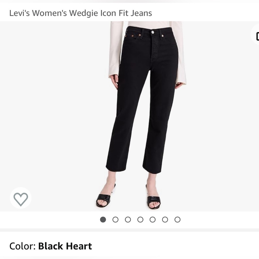 Levi’s wedgie straight icon fit black heart